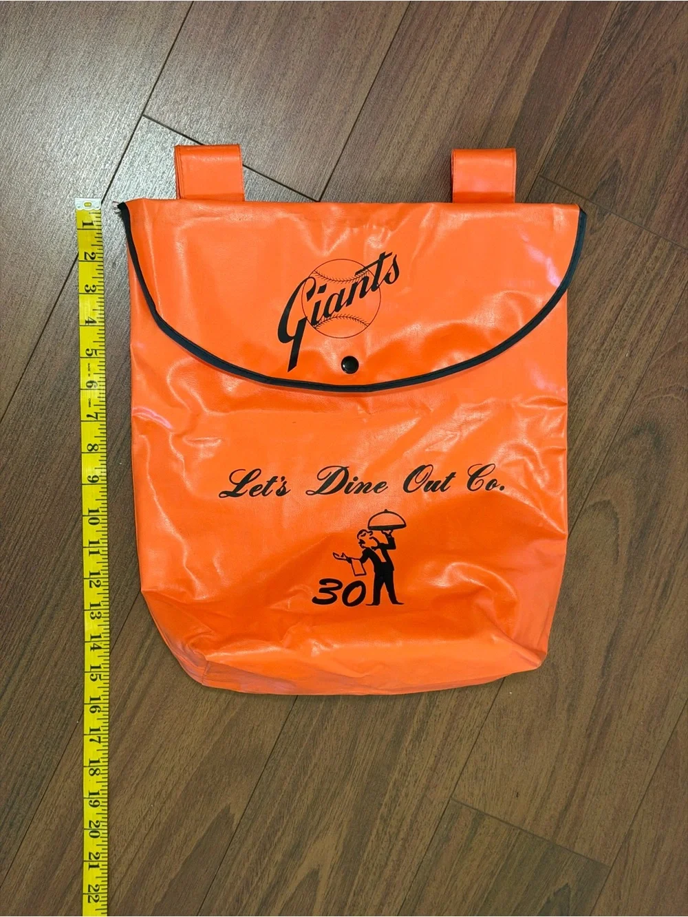 Vintage San Francisco Giants baseball backpack let’s dine out